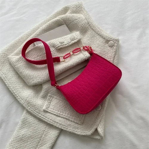 Popular Retro Gentle Temperament Small Square Bag 2024 Autumn Shoulder