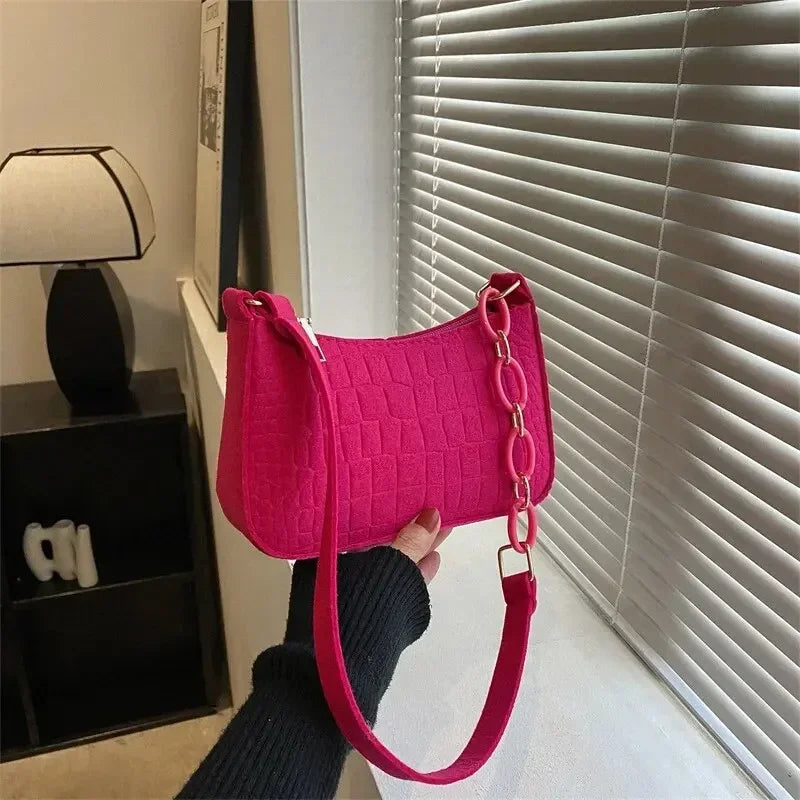 Popular Retro Gentle Temperament Small Square Bag 2024 Autumn Shoulder