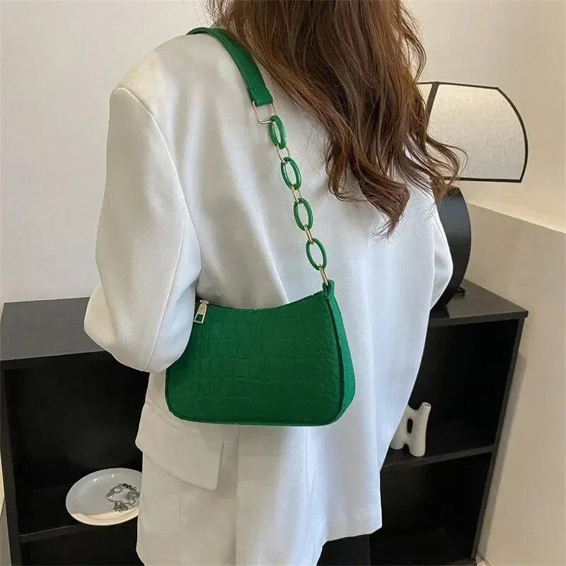 Popular Retro Gentle Temperament Small Square Bag 2024 Autumn Shoulder