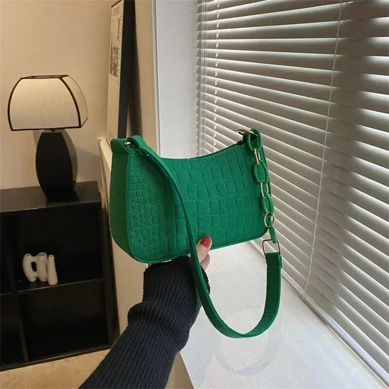 Popular Retro Gentle Temperament Small Square Bag 2024 Autumn Shoulder