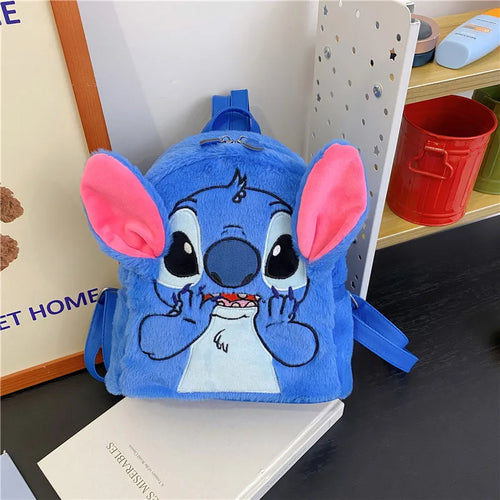 New Disney Plush Backpack Ins Japanese Blue Stitch Funny Cartoon